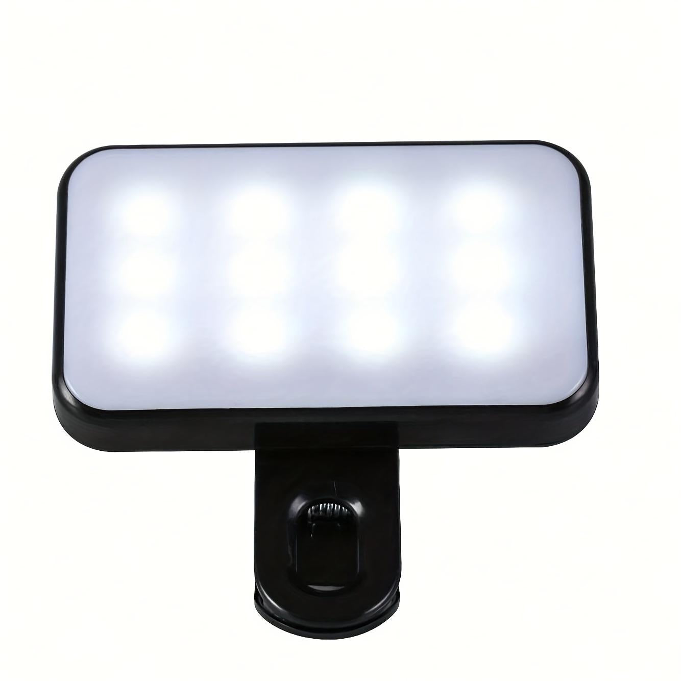 Mini Rechargeable Clip-On Selfie Light for Phone and Laptop with 3 Brightness Levels - Portable Ring Light for Perfect Selfies 3