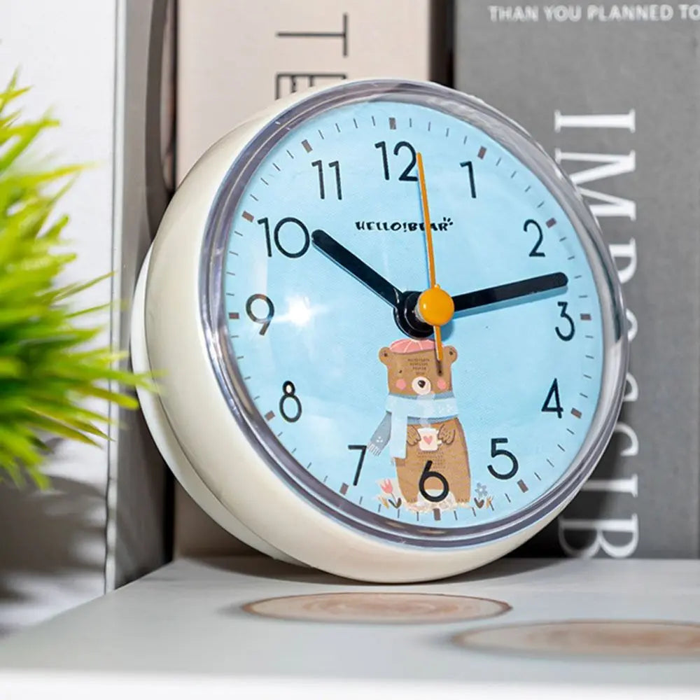 Mini Waterproof Bathroom Wall Clock - Anti-Fog, Suction Cup Mount 2