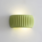 Minimal Ribbed Cylinder Wall Light - Warm Glow For Modern Spaces 0
