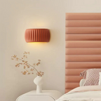 Minimal Ribbed Cylinder Wall Light - Warm Glow For Modern Spaces 4
