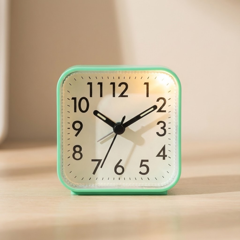 Minimalist Silent Alarm Clock with Easy-Read Display and Gentle Alarm Tone for Peaceful Sleep – Battery-Operated Design 0