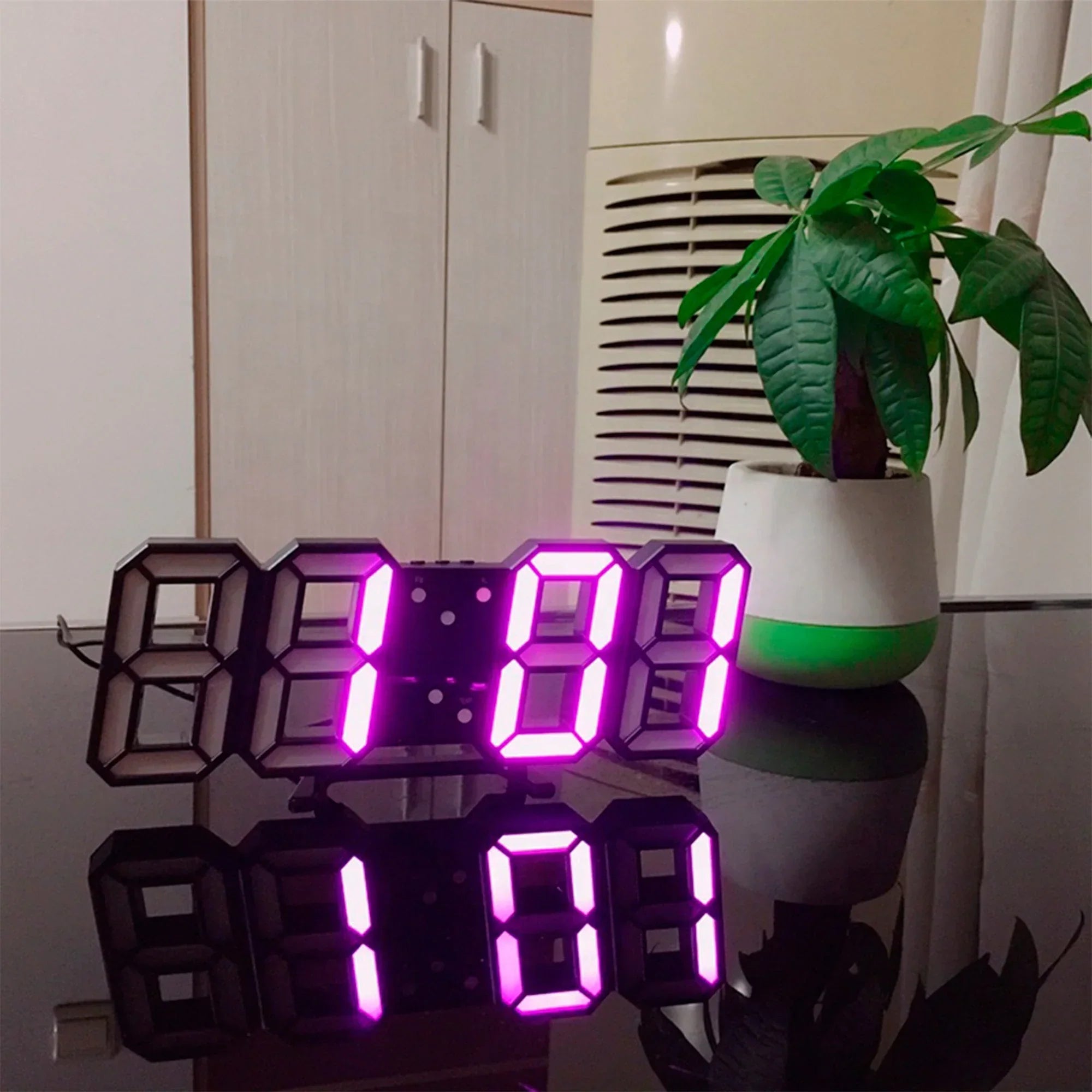 3D LED Wall Clock with Adjustable Brightness Ð Modern Digital Time Display 2