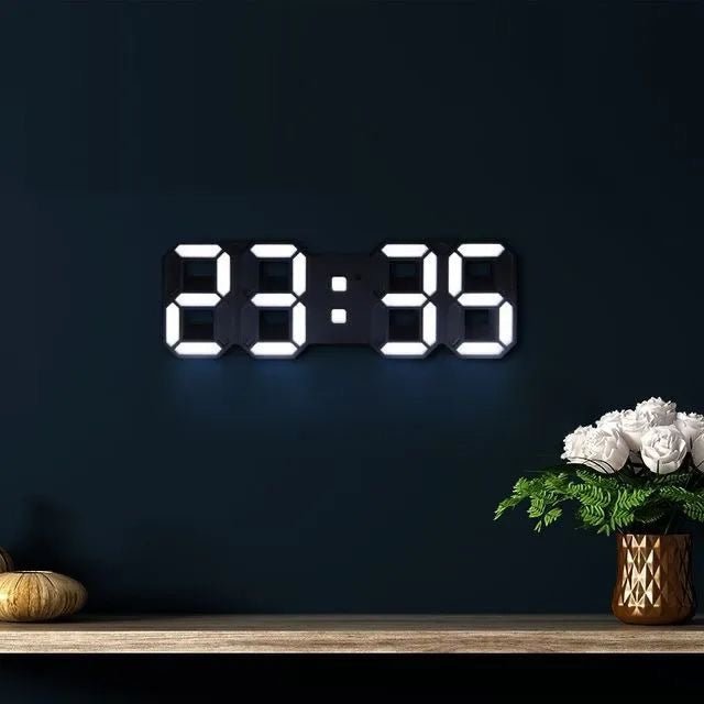 3D LED Wall Clock with Adjustable Brightness Ð Modern Digital Time Display 1