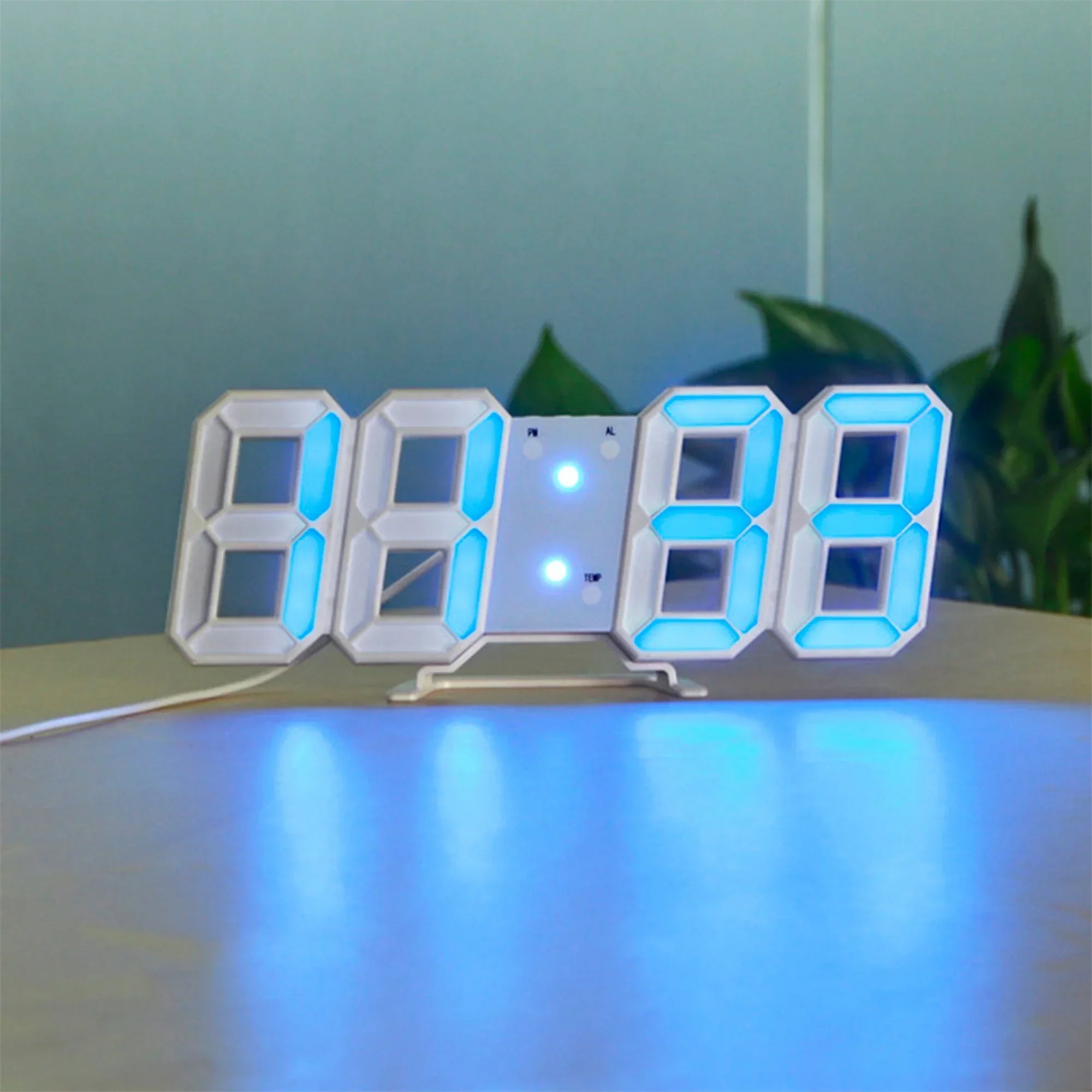 3D LED Wall Clock with Adjustable Brightness Ð Modern Digital Time Display 7