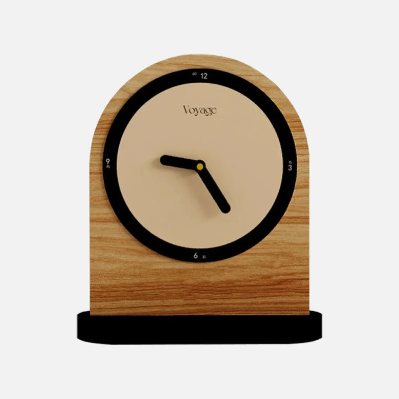 Modern Arc Desktop Clock - Silent Non-Ticking, Minimalist Design 0