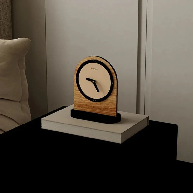 Modern Arc Desktop Clock - Silent Non-Ticking, Minimalist Design 1