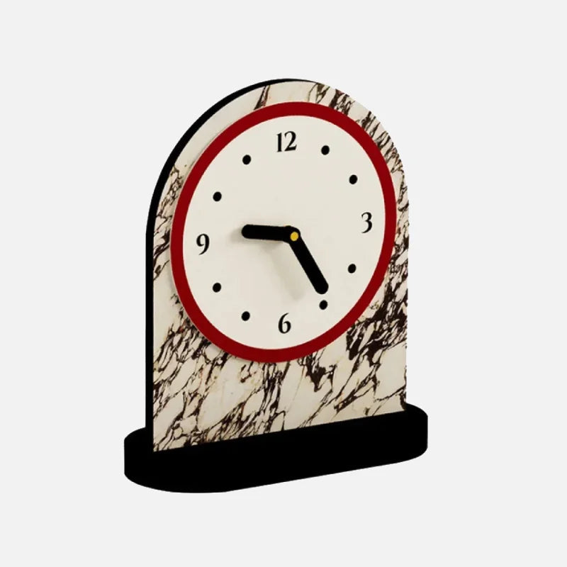 Modern Arc Desktop Clock - Silent Non-Ticking, Minimalist Design 10