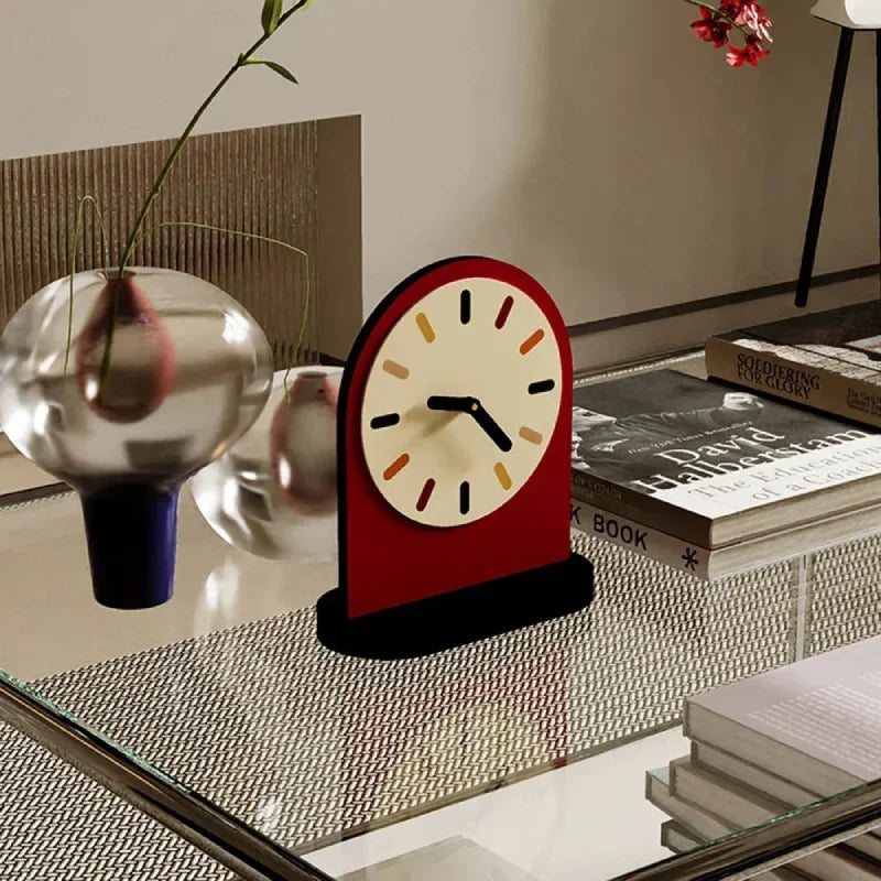 Modern Arc Desktop Clock - Silent Non-Ticking, Minimalist Design 3