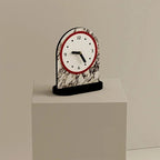 Modern Arc Desktop Clock - Silent Non-Ticking, Minimalist Design 7