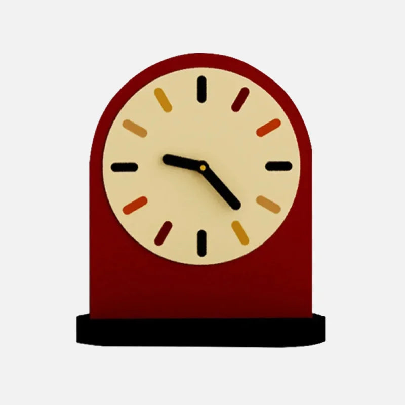 Modern Arc Desktop Clock - Silent Non-Ticking, Minimalist Design 9