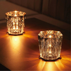 Modern Crystal Table Lamp – Multi-Faceted Glass Body, Rechargeable LED, Cordless Design for Bedside or Desk Use 7
