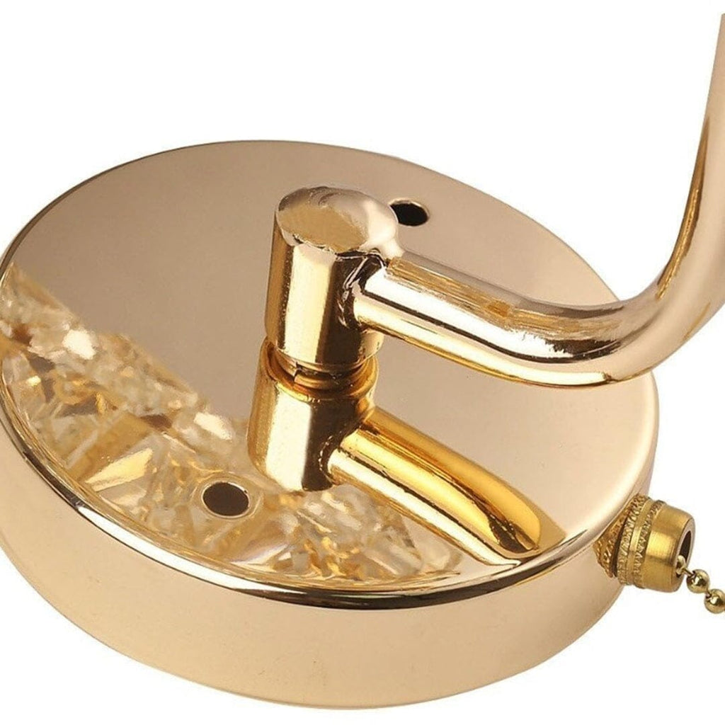 Modern Crystal Wall Sconce Light with E27 Base – Elegant Metal Fixture for Contemporary Interiors 5