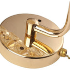 Modern Crystal Wall Sconce Light with E27 Base – Elegant Metal Fixture for Contemporary Interiors 5