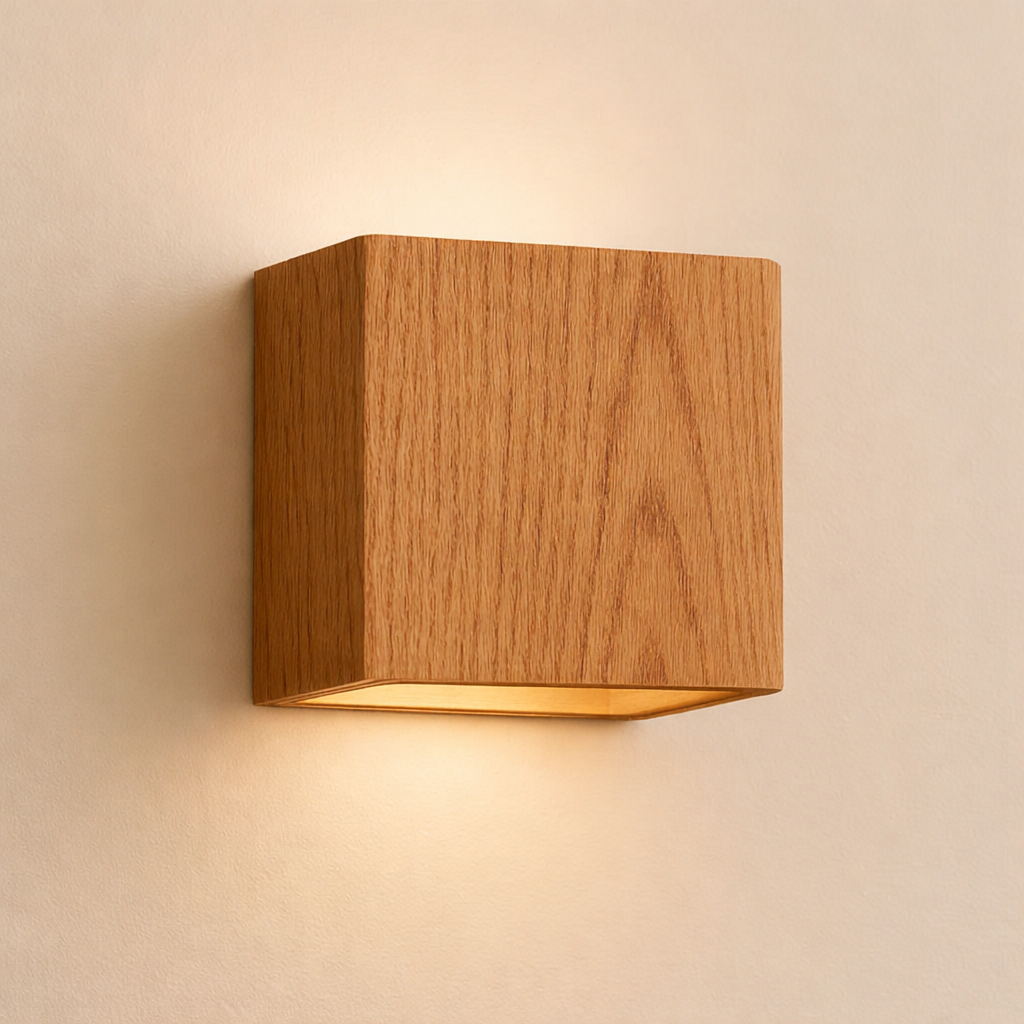 Modern Cube Wall Light - Durable Iron Sconce with Integrated LED 00