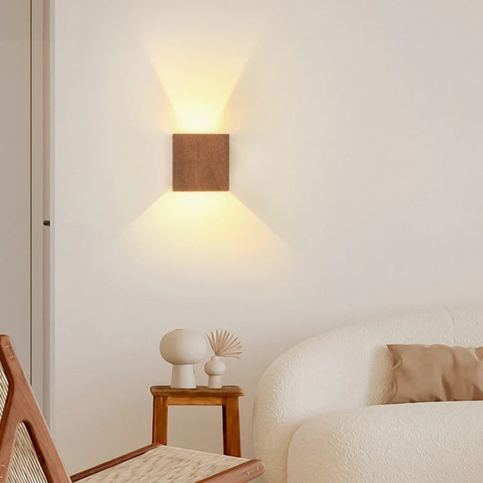 Modern Cube Wall Light - Durable Iron Sconce with Integrated LED 3