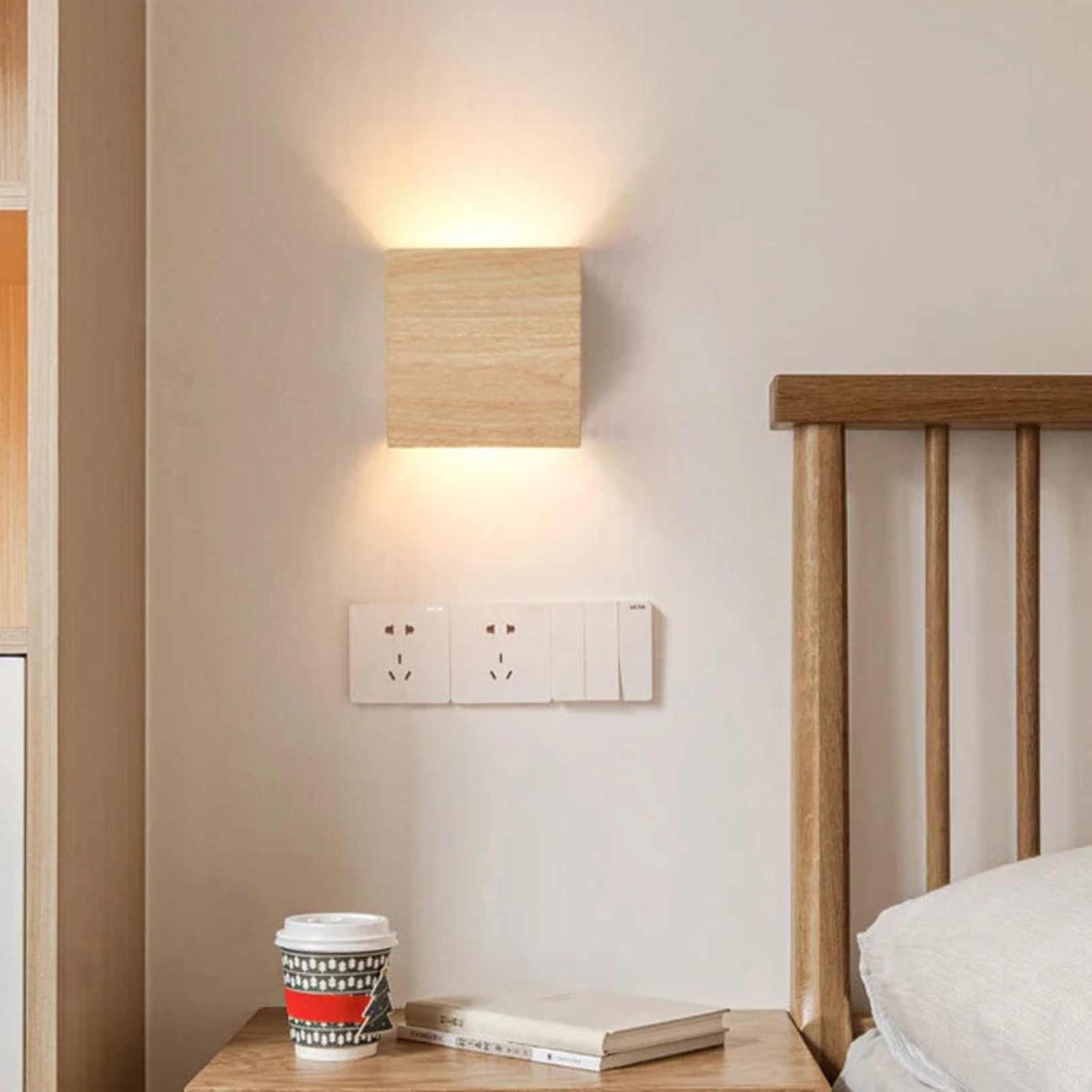 Modern Cube Wall Light - Durable Iron Sconce with Integrated LED 4