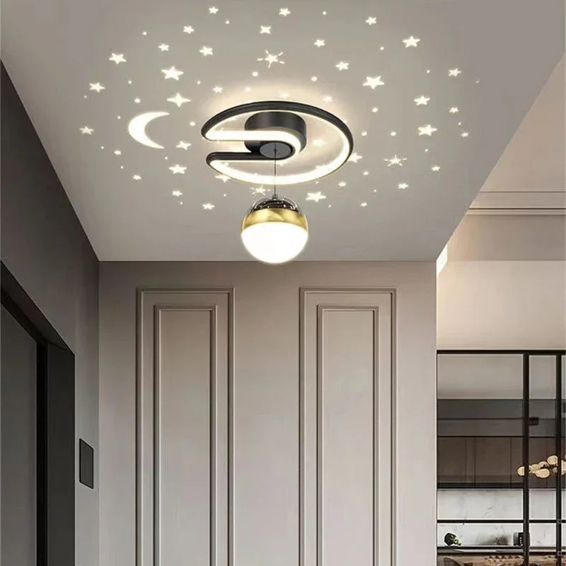 Modern LED Ceiling Light Fixture - Star Projection, Dimmable, Energy-Efficient 7