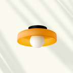 Modern LED Flush Mount Ceiling Light - Dimmable Glass Design 0