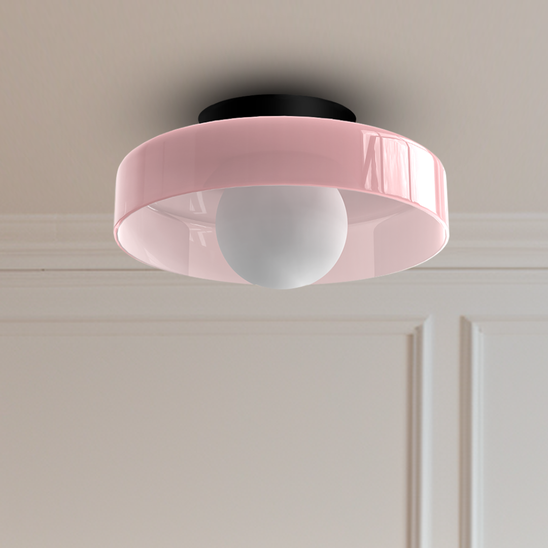 Modern LED Flush Mount Ceiling Light - Dimmable Glass Design 1