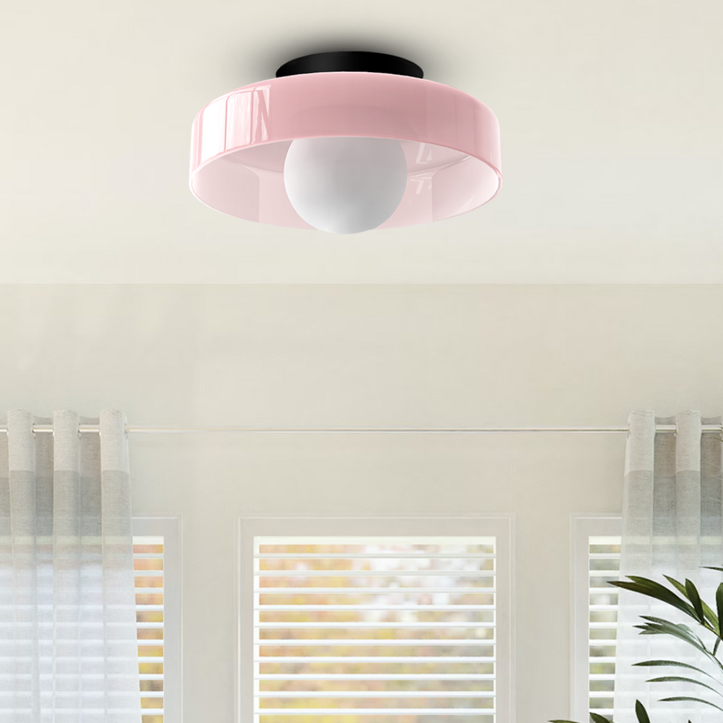 Modern LED Flush Mount Ceiling Light - Dimmable Glass Design 5