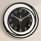 Modern Large Black Acrylic Wall Clock with Silent Quartz Movement – Minimalist Wall Clock Decor for Contemporary Interiors