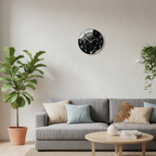Modern Marble Wall Clock - Silent Mechanism & Elegant Decor 1