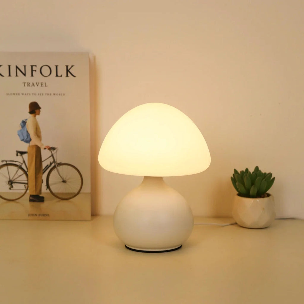 Modern Mushroom Table Lamp with 3-Color Settings and Dimming – Stylish Bedside or Desk Lamp for Customizable Lighting 0