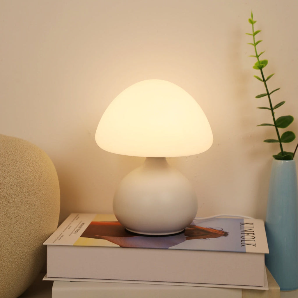 Modern Mushroom Table Lamp with 3-Color Settings and Dimming – Stylish Bedside or Desk Lamp for Customizable Lighting 4