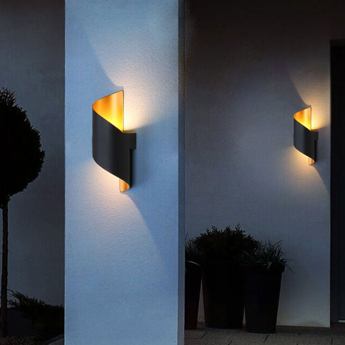 Modern Outdoor Wall Sconce - Waterproof LED Exterior Lighting 10W 1000lm 1