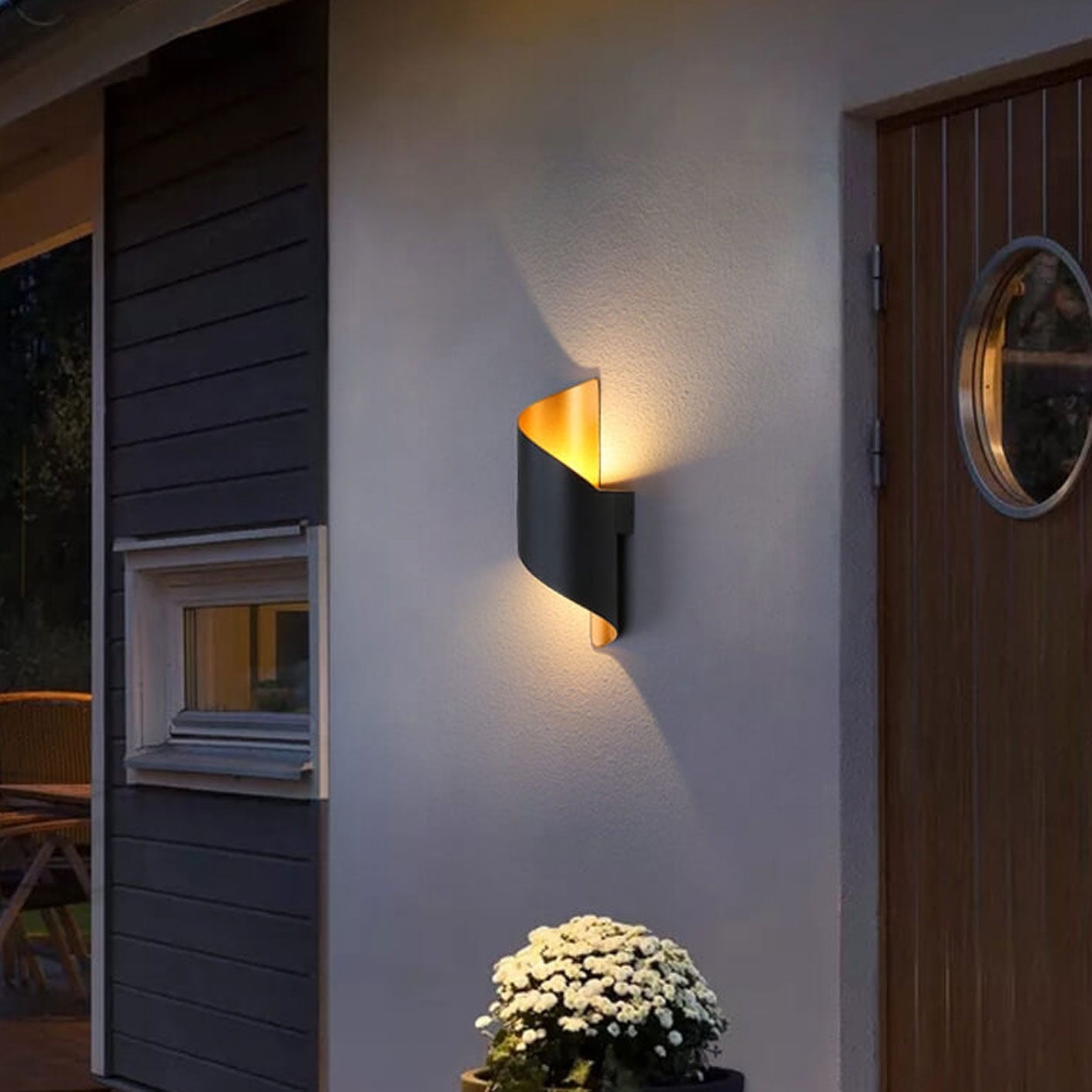 Modern Outdoor Wall Sconce - Waterproof LED Exterior Lighting 10W 1000lm 9
