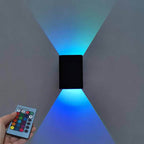 Modern RGB LED Wall Light with Remote Control – Square Aluminium Wall Lamp for Living Room, Bedroom, and Study 7