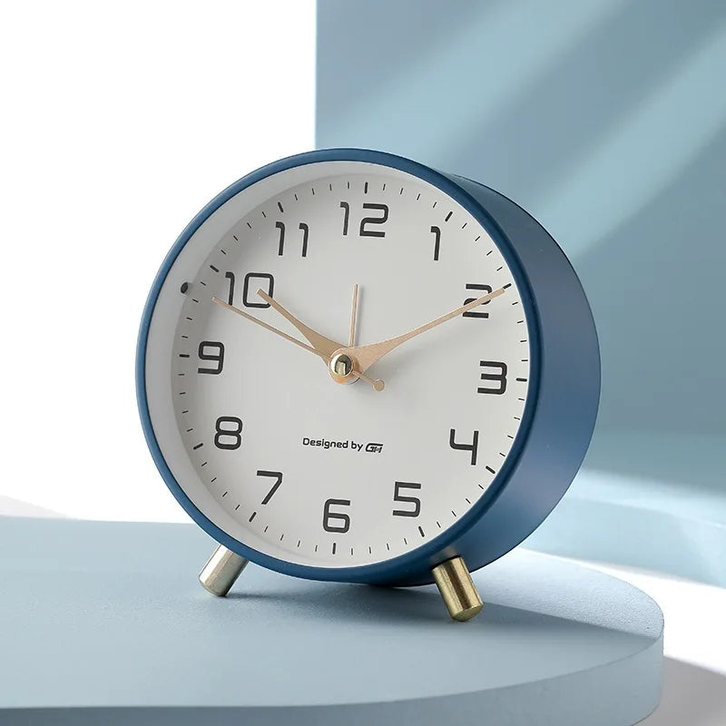 Modern Scandinavian Silent Analog Desk Clock – Decorative Table Clock for Home and Office Décor 0