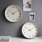 Modern Scandinavian Wooden Wall Clock – Minimalist Design in Natural Wood Tone for Kitchen and Living Room 1