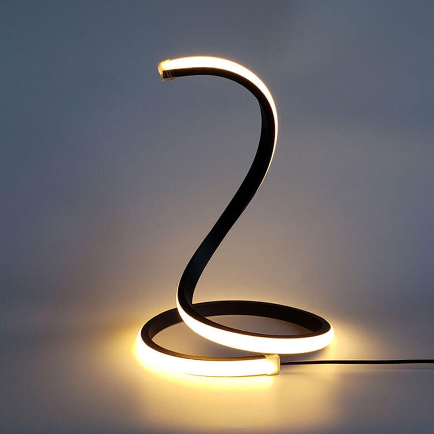 Modern Snake Shape LED Table Lamp with Touch Dimming and Color Changing – Ideal Bedside or Desk Lamp for Living Room 1
