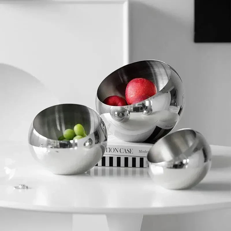 Modern Stainless Steel Fruit Bowl - Eco-Friendly & Stylish Design 1