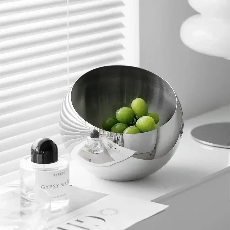 Modern Stainless Steel Fruit Bowl - Eco-Friendly & Stylish Design 2
