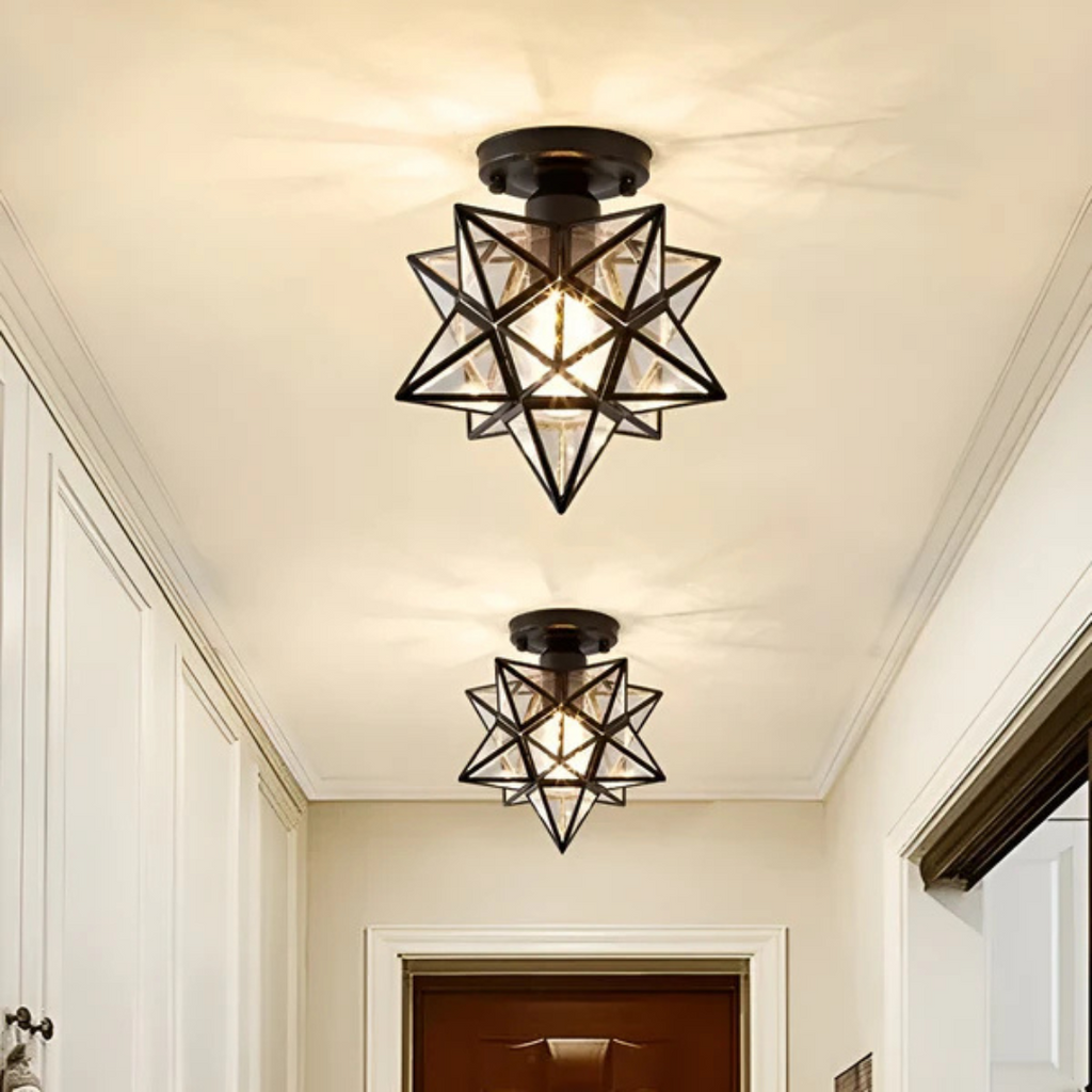 Modern Star-Shaped Flush Mount Ceiling Light - Elegant Design & Warm Glow 4