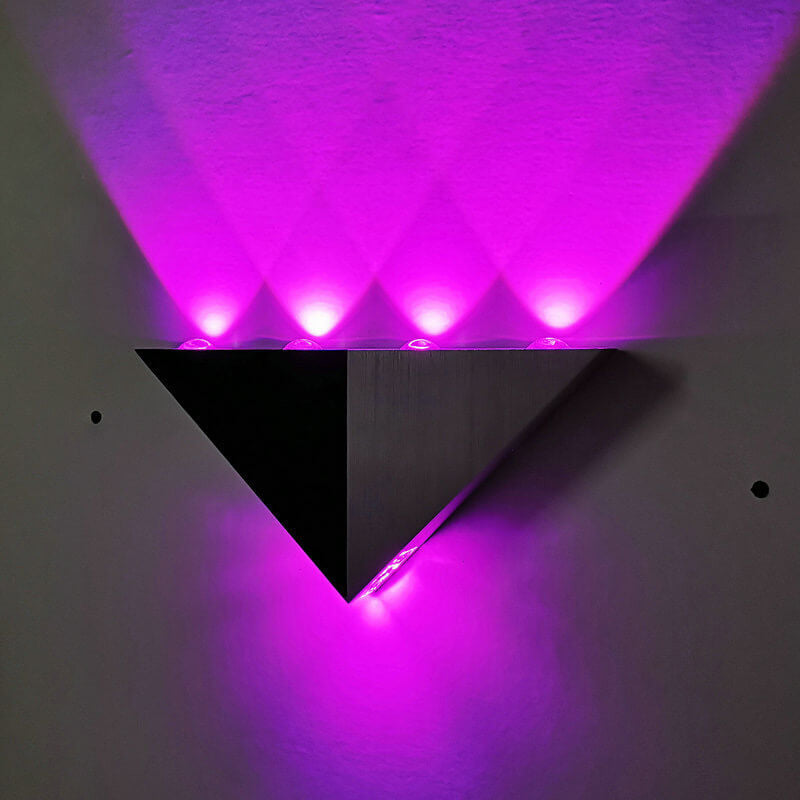 Modern Triangle Pyramid Wall Sconce Lamp – LED Wall Lighting in Black and White, Energy-Efficient Aluminum and Acrylic Design 6