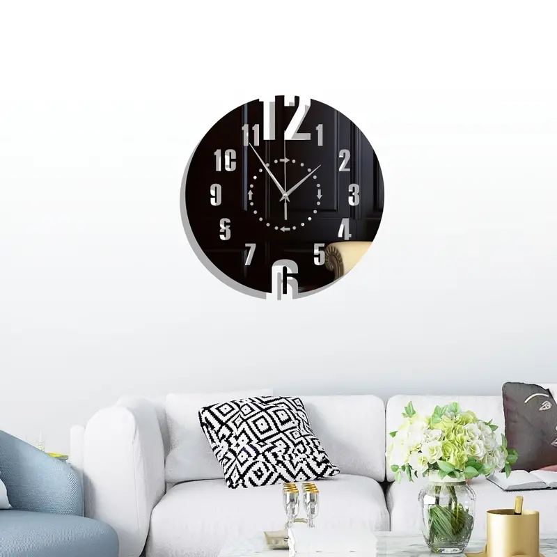 Modern Wall Clock - Acrylic DIY Frameless Design with Silent Movement 6