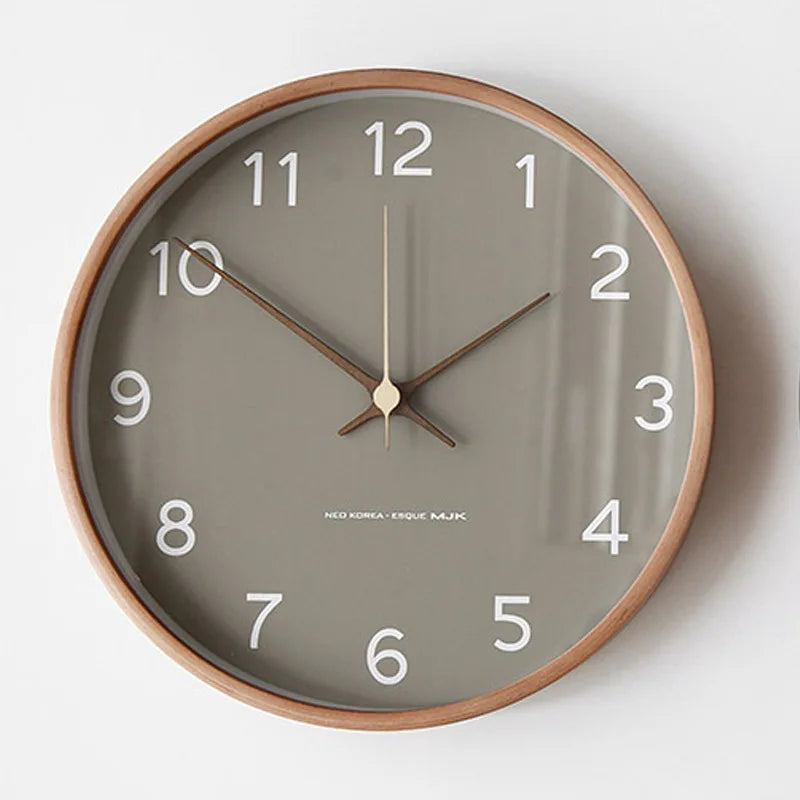 Modern Wall Clock - Minimalist Wooden Design for Stylish Home Decor 0