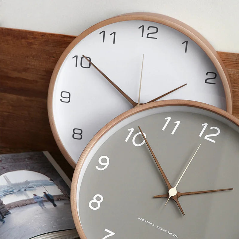 Modern Wall Clock - Minimalist Wooden Design for Stylish Home Decor 2