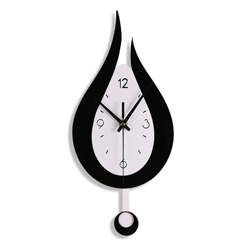 Modern Wall Clock - Silent Acrylic Pendulum Design for Home Decor 5