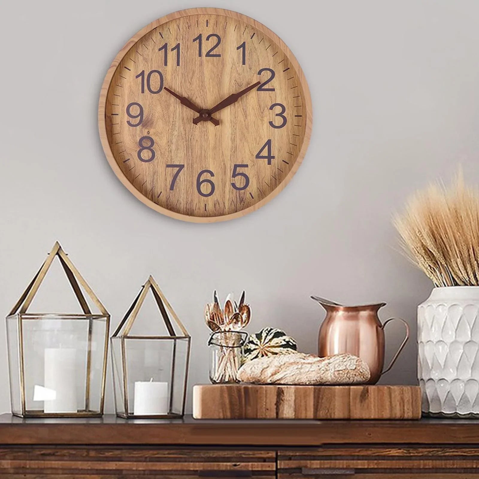 Modern Wall Clock - Silent Sweep, Large 30cm Kitchen Decor 2