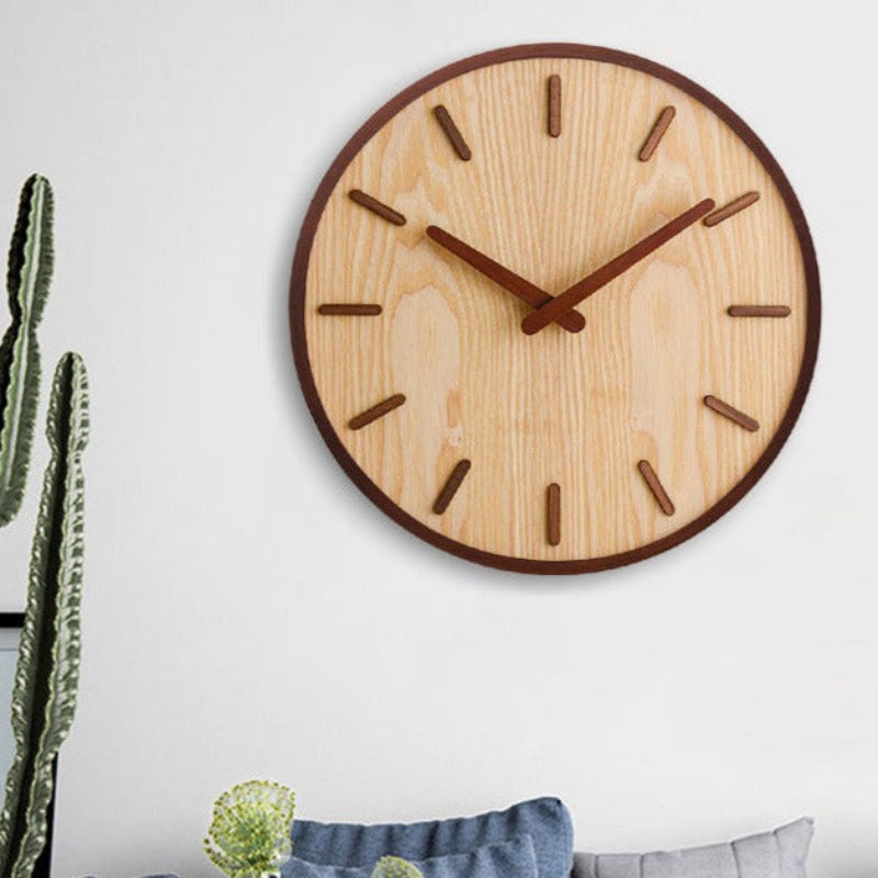 Modern Wall Clock - Solid Walnut Face with Silent Quartz Movement 3