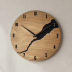 Modern Walnut Wall Clock - Elegant Minimalist Decor for Any Space 0