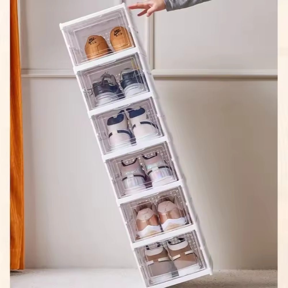 Modular Folding Shoe Rack - Customizable Shoe Organizer for Closet Storage 0