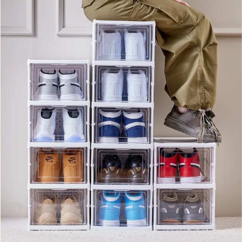 Modular Folding Shoe Rack - Customizable Shoe Organizer for Closet Storage 1