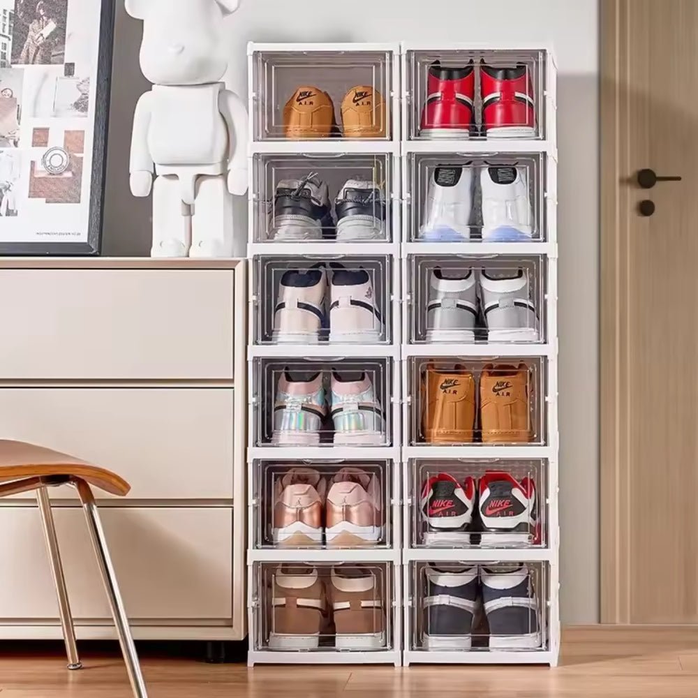 Modular Folding Shoe Rack - Customizable Shoe Organizer for Closet Storage 2