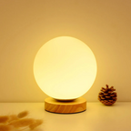 Moon-Inspired Table Lamp with Warm LED Light – Compact Nightstand or Desk Lamp for Relaxation and Ambiance 1
