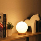 Moon-Inspired Table Lamp with Warm LED Light – Compact Nightstand or Desk Lamp for Relaxation and Ambiance 2